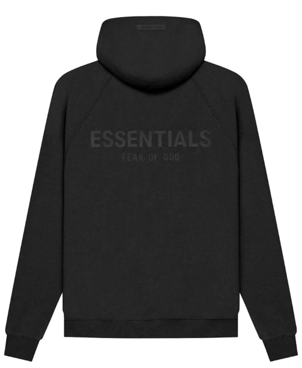 Fear of God ESSENTIALS SS21 Stretch Limo Black Hoodie Sweatshirt Black Mens Sz L